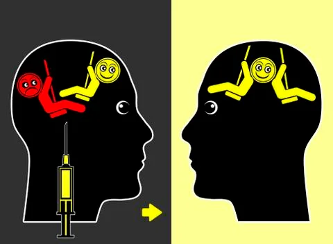 Mood Swings Medication Illustrazione stock
