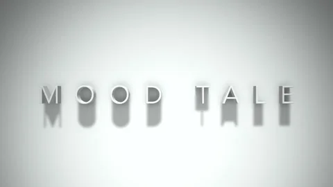 Mood tale 3D title animation with shadows on a white background Stock Footage 297455356
