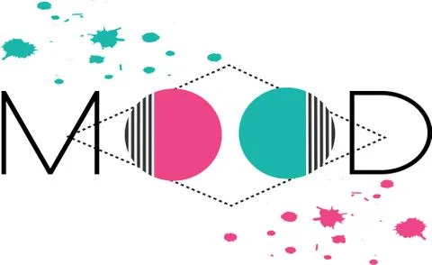 Mood text design pattern Stock Illustration