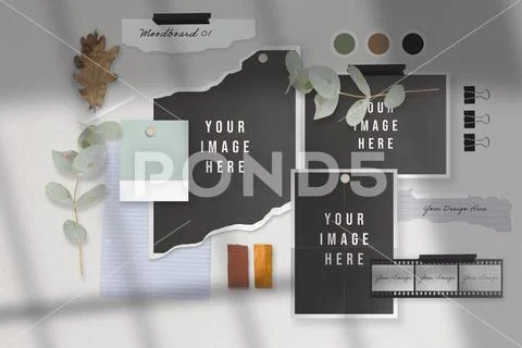 Moodboard Mockup PSD Template