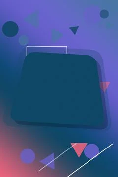 A moody abstract composition of layered rounded forms, circles, and triangl.. Illustrazione stock