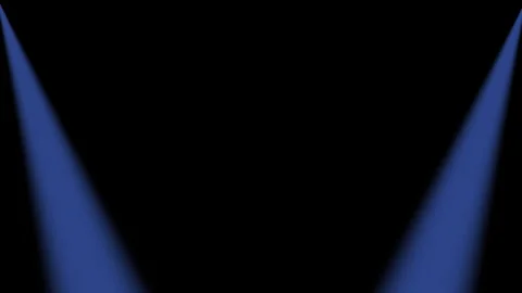 Moody and dramatic abstract design featuring two blue spotlights converging on a Stockbeeldmateriaal 281788392