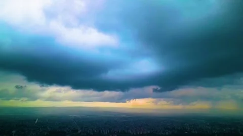 Moody Atmosphere and Cloud Motion Stock Footage 333339092