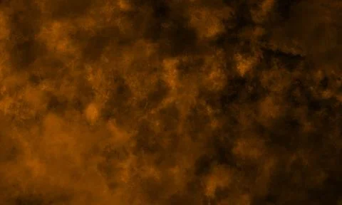 Moody Atmospheric Texture Background With Dark Orange Smoke Clouds Foto stock