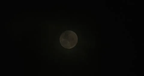 Moody Australian Sky with Full Moon and Clouds Stock Footage 332980232