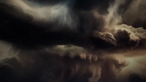 Moody Brown Storm Clouds Cinematic Dramatic Sky Animation Vídeos de archivo 337812482