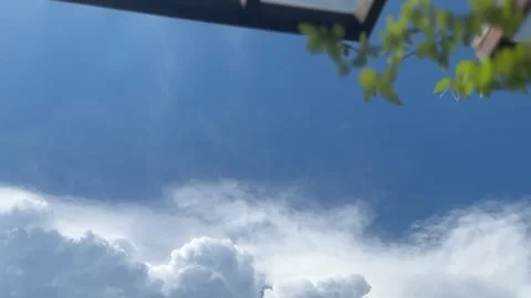 Moody dark blue sky with dramatic clouds Stock Footage 312855955