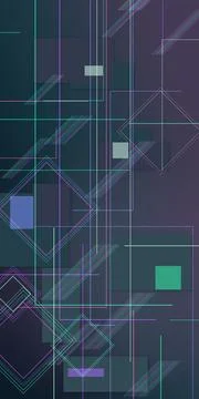A moody digital composition of intersecting luminous strokes, translucent b.. Stock Illustration
