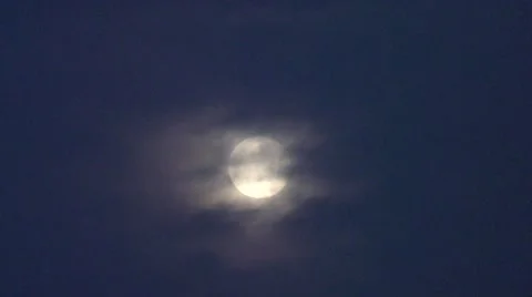 Moody full moon 02 Stock Footage 51866778