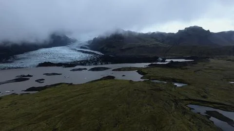 Moody Glacier In Beautiful Iceland Stock Photos