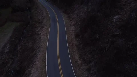 Moody Mountain Road Stock Footage 146380801