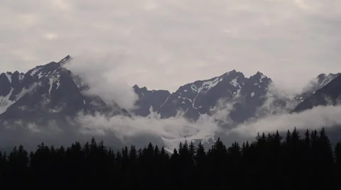 Moody Mountain time lapse Stock Footage