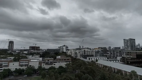 Moody moving cloud time lapse before storm raining day Stock Footage 84169267