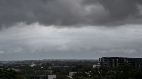 Moody moving cloud time lapse before storm raining day Stock Footage 84170273