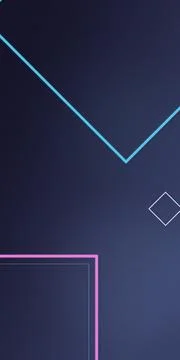 A moody navy surface features glowing blue angular lines, pink framing, and.. Stock Illustration