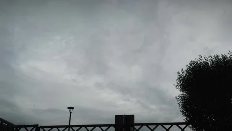 Moody Overcast Sky with Heavy Clouds and Rainy Weather Atmosphere Stock Footage 339875440