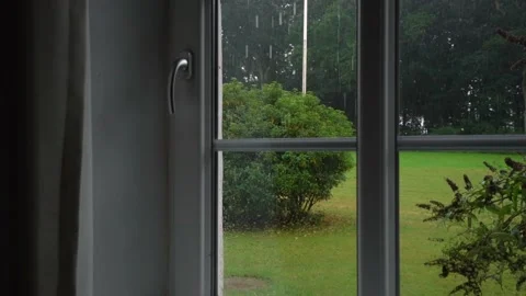 Rain Through Window Stock Footage ~ Royalty Free Stock Videos | Pond5