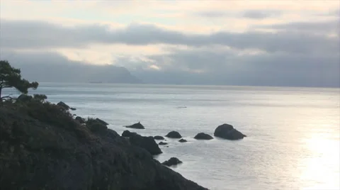 Moody seascape clouds Time Lapse Stock Footage 37262518