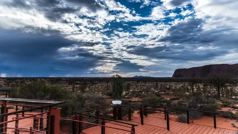 Moody sky with dramatic clouds timelapse video in Australia Stock Footage 130761245