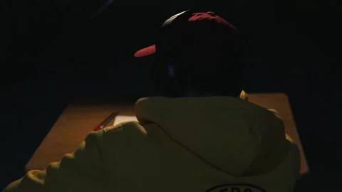 Moody slow motion back view of a man in ... | Stock Video | Pond5