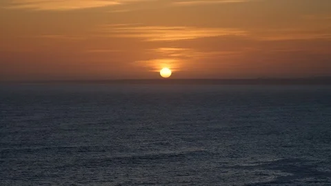A moody sunset over Cornwall, England. Stock Footage 128160488