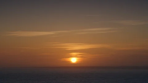 A moody sunset over Cornwall, England. Stock Footage 128212407