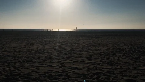 Moody Sunset Scheveningen Beach Stock Footage 111738669
