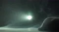 The moolight on the background of thick smoke. Slow motion capture 4k or 4k+ Resolution