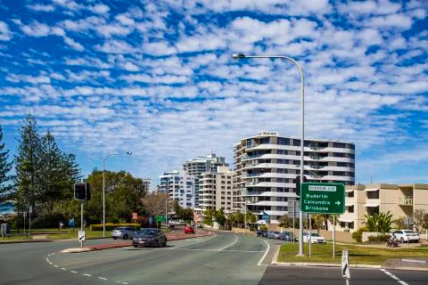 Mooloolaba Esplanade on Front Beach Stock Photos