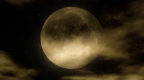 Moon 1 - Stylized Night Video Background Loop Vidéo 30583286