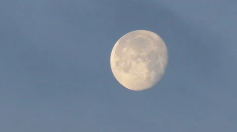 Moon 2 days after full moon Stock Footage 45196784