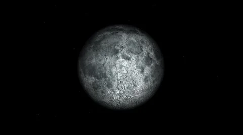 Moon 360 rotation (loops) HD Stock Footage 6529888