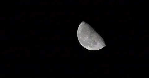 Moon 4K Cinema 4K [Half moon] _1 Stock Footage 41776073