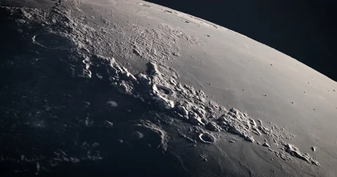 Moon 4K. High resolution and super detailed lunar surface. Many craters. Stock Footage 163513776
