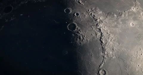 Moon 4K. High resolution and super detailed lunar surface. Many craters- Stock Footage 163551027