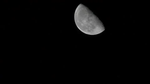Moon 4K[half moon first quarter] _1 Stock Footage 41779482