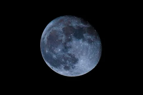 The Moon in 90 Percent Phase Stock Photos