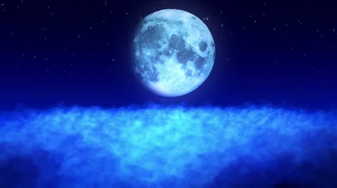 Moon Above the Clouds Loop Stock Footage 36465246