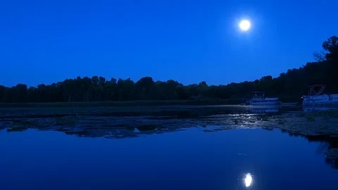 Moon Across the Sky Stock Footage 247063520