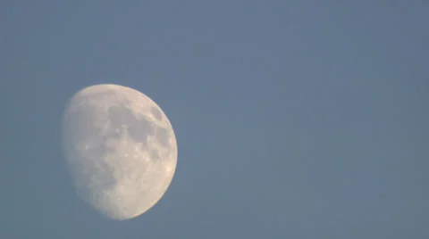 Moon across sky timelapse Stock Footage 32936343