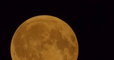 The moon after a total eclipse in a very strong close-up Stock Footage 316697452