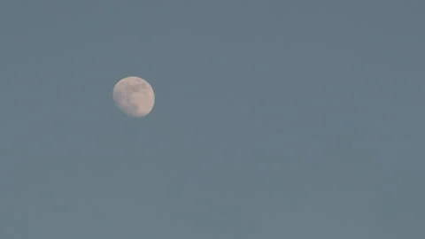Moon Against a Clear Sky Stock Footage 282928014