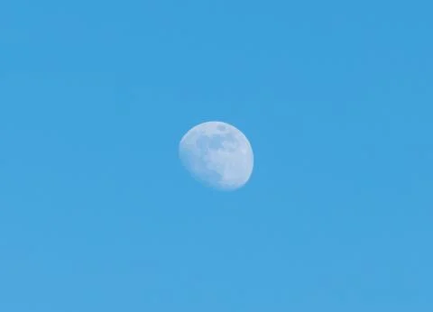 Moon and blue sky Stock Photos