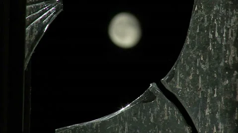 Moon and broken glass Stock Footage 54407908