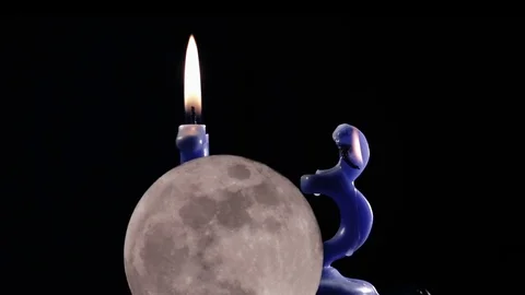 Moon and candle Stock Footage 101333736