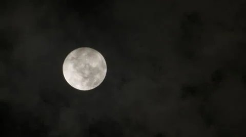 Moon and cloud. Stock Footage 46183333