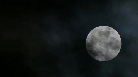 Moon and cloud Video stock 123752421