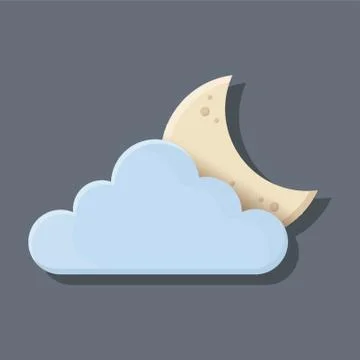 Moon And Cloud Stock Illustration