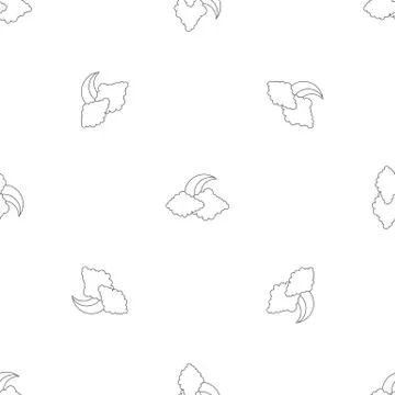 Moon and cloud pattern seamless 스톡 일러스트