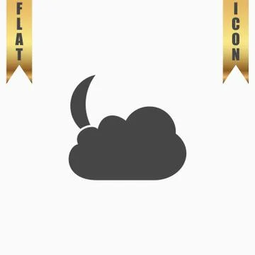 Moon and clouds, 10eps Ilustração Stock